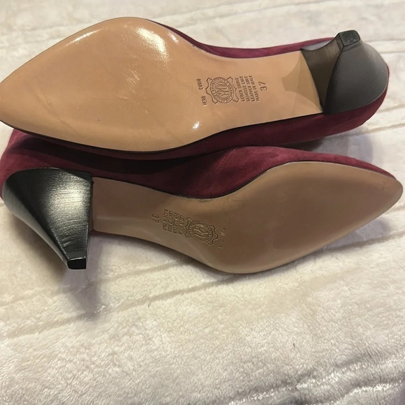 Kurt Geiger Burgundy Ankle Boots with Cut-Out Design - Picture 5 of 7